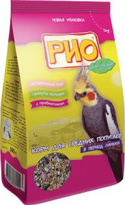 Рио 500г для средних попугаев в период линьки 