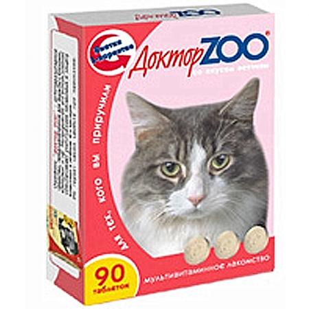 Доктор ZOO для кошек 90таб Ветчина 