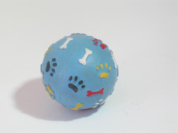 Мяч резиновый литой, тяжелый с квакушкой, d=7см