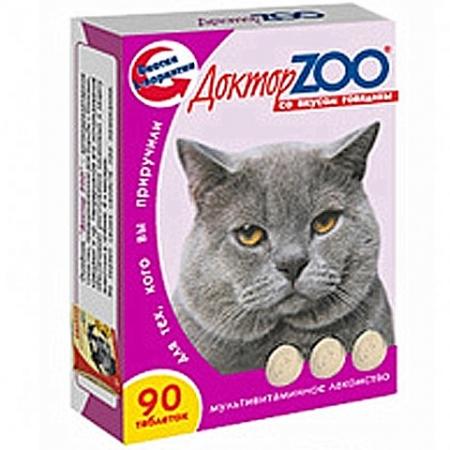 Доктор ZOO для кошек 90таб Говядина 
