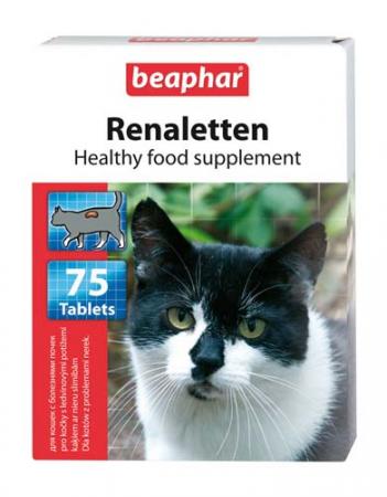 Беафар Renaletten кормовая добавка для кошек с проблемами почек 75таб.
